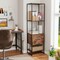 Costway 5-Tier Bookshelf with 4 Open Shelves Storage Drawer Modern Book Storage Organizer Brown/White